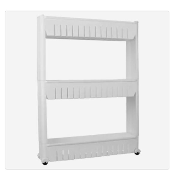 🔥Home Basics 21.5-in W x 28.75-in H White Freestanding Utility Storage Cabine - Picture 3 of 12